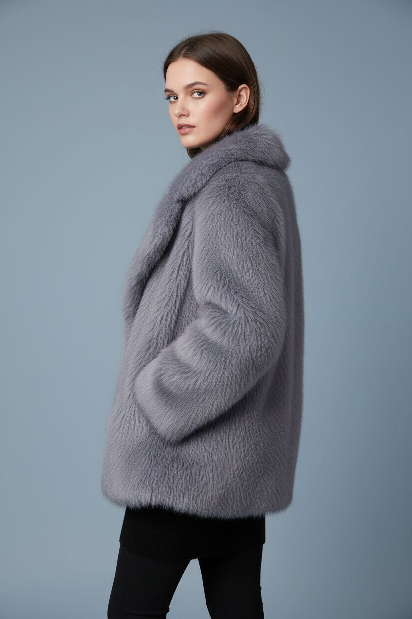 Feline Jas Dames - Elegante Teddy Coat