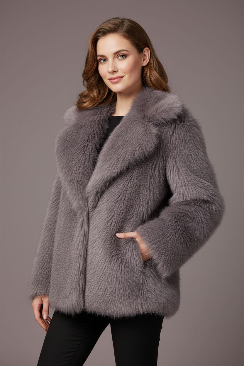 Feline Jas Dames - Elegante Teddy Coat